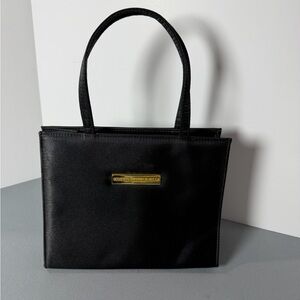 Vintage Giorgio Beverly Hills Black Satin Handbag